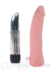 Интимный секс-набор EroWoman only pleasure, вибратор и фаллос, 13,5х2,7/18,2х3,5-4см