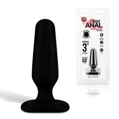 Анальная мини-пробка All about anal, черный силикон, 7,2х2,1см