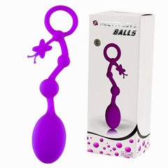 Анальный шарик Pretty Love Balls, фиолетовый силикон, 4х2,8см