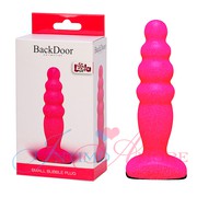 Анальная елочка BackDoor Small Bubble Plug, розовая, 11х1,6-2,5см