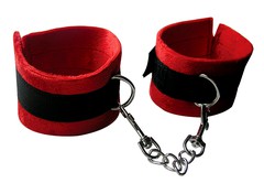 Красные наручники Notabu BDSM на липучках