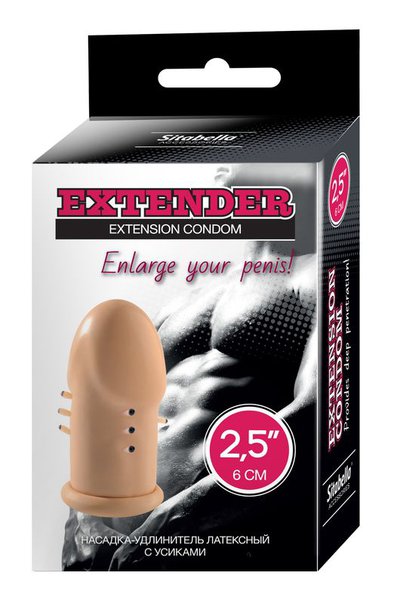 Удлиняющая насадка на член с шипиками Extender Extension Condom, 6см