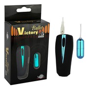 Маленькое мультискоростное виброяйцо Victory Bullet, бирюзовое, 4х1,6см