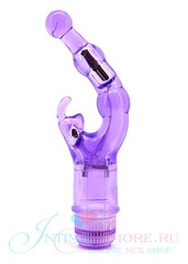 Вибратор для G-точки Naughty Rabbit, фиолетовый, 21,5х4см (уценка)
