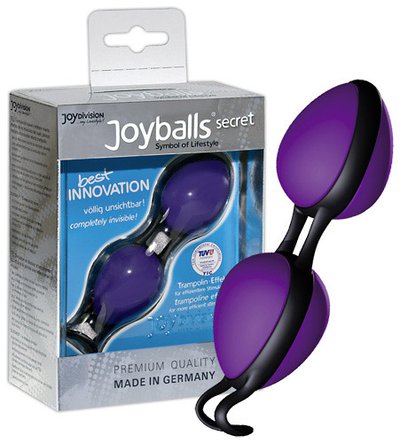 Вагинальные шарики Joyballs® secret с запатентованным шнурочком для ношения, сиреневые, 3,5х4см/85г