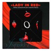 Украшения на бюстгальтер Heat & Hit Lady in Red (ягодка, губки, сердце, перчик) +карабин, 4шт
