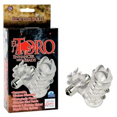 Утолщающая эрекционная вибронасадка EL Toro, 9,5см