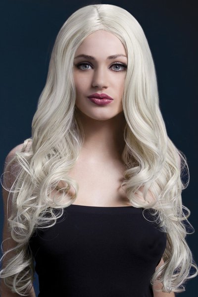 Парик Fever Rhianne blonde, long soft curl with centre parting (temp до 120°C), блондинка, 66см