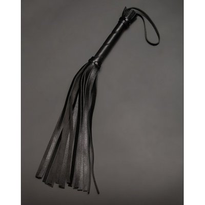 Плетка Sitabella® BDSM, натуральная кожа, черная, 40см