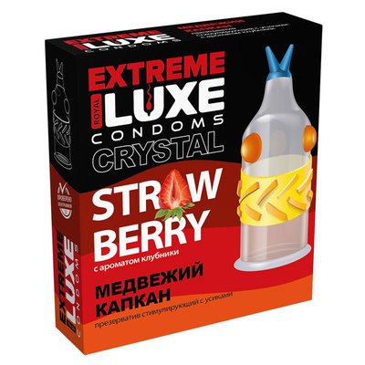 Презервативы Luxe Extreme Медвежий Капкан, Strawberry, 180х52, 1шт, годен до 09.26