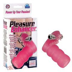 Розовое кольцо с вибрацией Pleasure enhancer™, 8,2см
