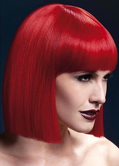 Парик Fever Lola red, blunt cut bob with fringe (temp до 120°C), красный, 30см