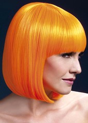Парик Fever Elise neon-orange, sleek bob with fringe, неоново-оранжевый, 33см