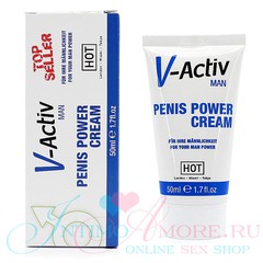 Мгновенный крем V-Activ penis power д/потенции (гинко билоба, перец, vit E), 50мл, годен до 07.29г