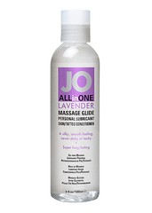 Все в одном. Массажное масло и любрикант JO All-in-One Lavender, лаванда, 120мл