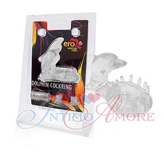 Эрекционное виброкольцо "Dolphin cockring vibe", прозрачное