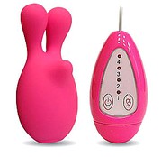 Силиконовый вибро-массажер Sexy Friend, розовый, 4 режима, 7,2х3,2см