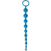 Плотная анальная цепочка для начинающих Anal stimulator, синяя, 30,5х1-2,5см