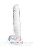 Фаллос Rocket, присоска O-ring совместима, кристально-прозрачный, 17х3,4см