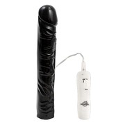 Черный вибратор 7 Function - 10" Classic Dong - Black, 7 режимов, 24,5х3,5-4см