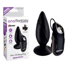 Анальная вибропробка Anal Fantasy Collection® (+смазки), 7 реж, черный силикон, 10,3х3,2см