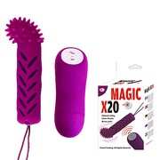 Беспроводной мини-вибратор Magic X20, 20 режимов, насадка силикон, 7х1,7см