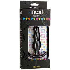 Средняя анальная пробка Mood Naughty для ношения, черный силикон