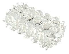 Насадка с шариками ToyJoy power stretchy sleeve clear, 6,5см