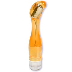 Вибратор для G-точки Lucid Dream №14 янтарный, 21,5х3,5см