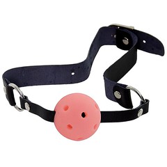 Кляп на кожаном ремне Ball Gag 7813-02BXDJ