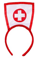 Ободок для ролевого костюма сексуальной медсестры, бело-красный