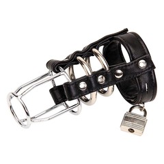 Мужской пояс верности Notabu BDSM, черный, 13см/100г
