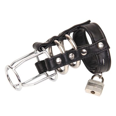 Мужской пояс верности Notabu BDSM, черный, 13см/100г