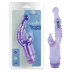 Вибратор для G-точки Naughty Dolphin, фиолетовый, 21,5х4,2см