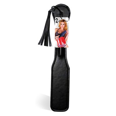 Шлепалка Lux Fetish с кисточкой, черная, 31см
