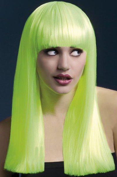 Парик Fever Alexia neon-yellow, long blunt cut with fringe (temp до 120°C), неоново-желтый, 48см