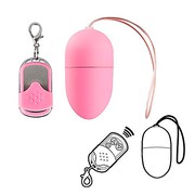 Беспроводное вибро-яйцо Shottoys, 10 режимов, розовое, 6х3,4см