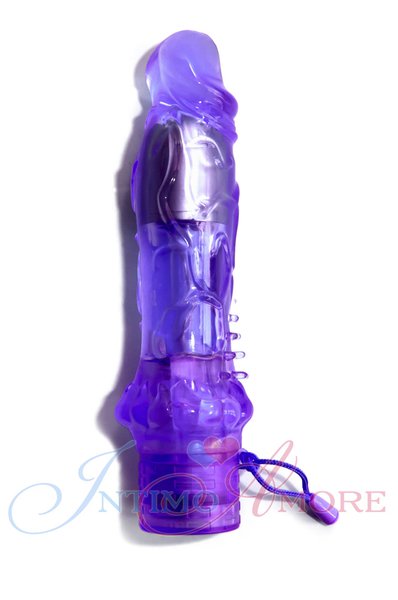 Фиолетовый вибратор Super Shower Sweetheart, 21,5х4см