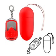 Беспроводное вибро-яйцо Shottoys, 10 режимов, красное, 8х3,4см