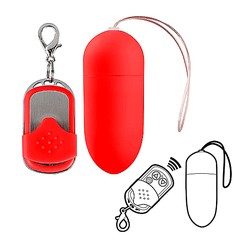 Беспроводное виброяйцо Shottoys, 10 реж, красное, 8х3,4см