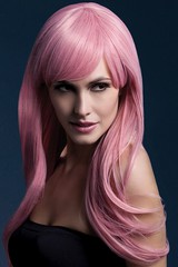 Парик Fever Sienna pastel-pink, long feathered with fringe (temp до 120°C), пастельно-розовый, 66см