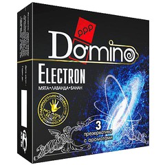 Презервативы Domino Electron аромат (мята, лаванда, банан), 1уп/3шт