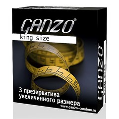Презервативы Ganzo King Size в смазке, 185х56, 1уп/3шт