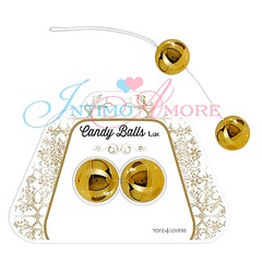 Вагинальные шарики Candy Balls Lux, золотистые, 57гр/3,2см