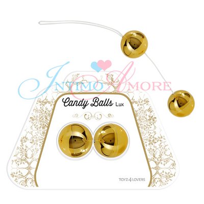 Вагинальные шарики Candy Balls Lux, золотистые, 57гр/3,2см