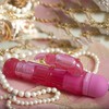 Розовый вибратор со стимулятором True Love Honey Bunny