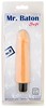 Вибратор Mr Baton Soft №9 из мягкой киберкожи, телесный, 16х2,7-3,3см