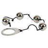 Четыре анальных шарика с кольцом Heavy Metal Anal Beads, 121гр
