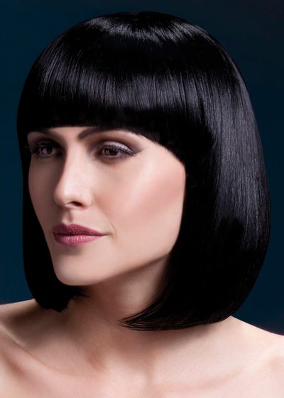 Парик Fever Elise black, sleek bob with fringe (temp до 120°C), черный, 33см