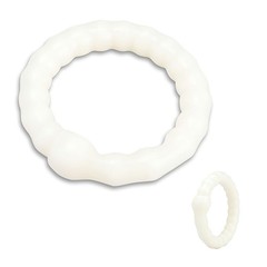 Эрекционное кольцо с шариками EF-T025-CLR светящееся в темноте, 2,7см